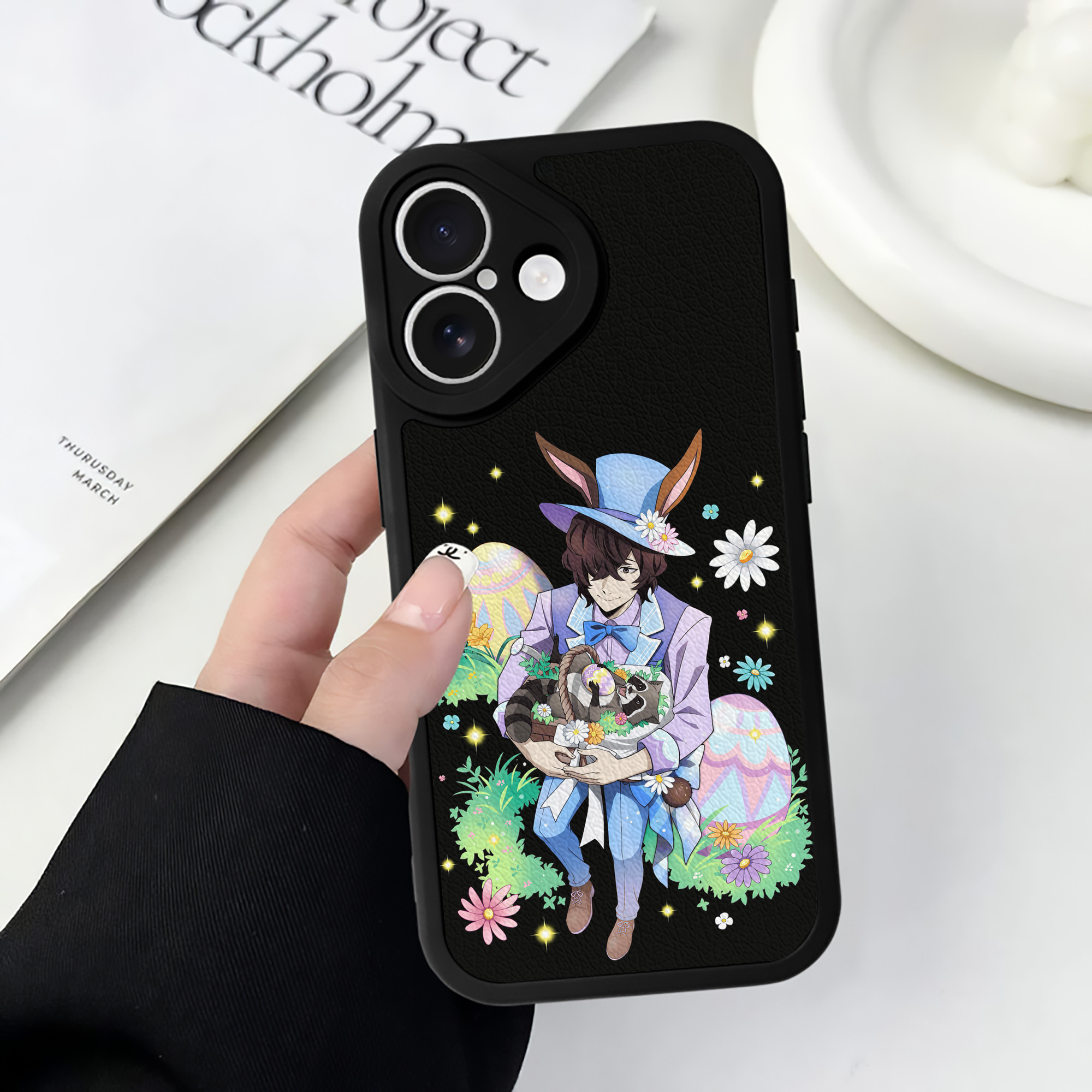 （画像用） 文豪ストレイドッグス Bungo Stray Dogs 【iPhone 16シリーズ対応】シリコンスマホケース（レザー調） 材質：シリコン